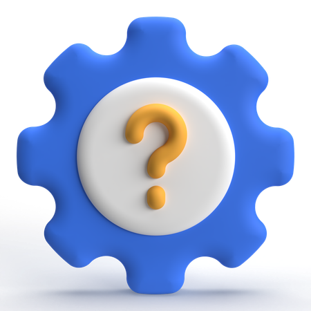 Setting with question mark  3D Icon