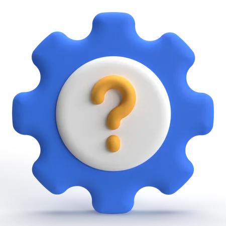 Setting with question mark  3D Icon