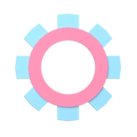 Settings Gear Icon For Essential Icon 3D Illustration