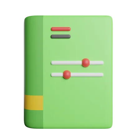 Settings Ebook Configuration 3D Icon