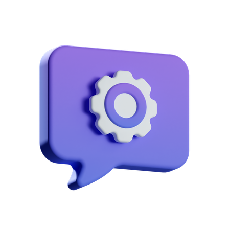 Settings Chat  3D Icon