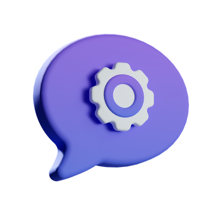 Settings Chat  3D Icon
