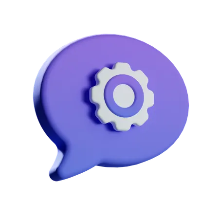 Settings Chat  3D Icon