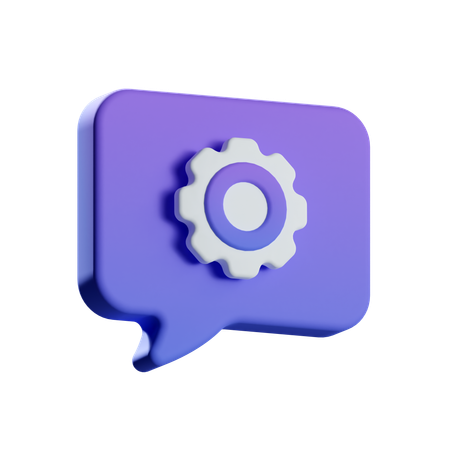 Settings Chat  3D Icon