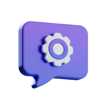 Settings Chat  3D Icon