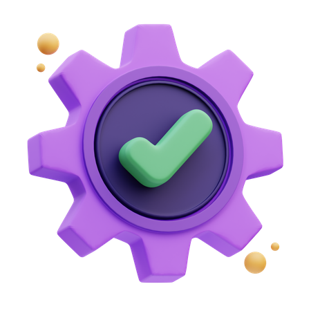 Settings Completed  3D Icon