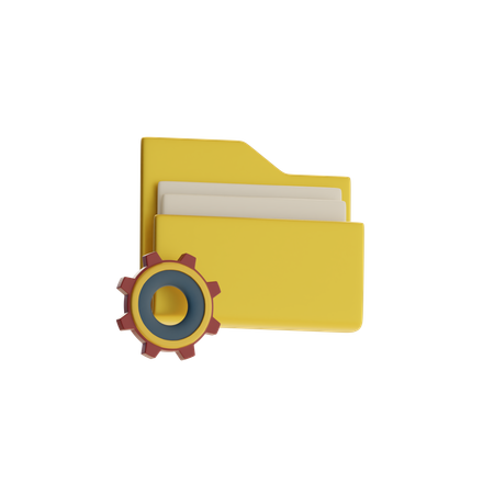 Settings Folder  3D Icon