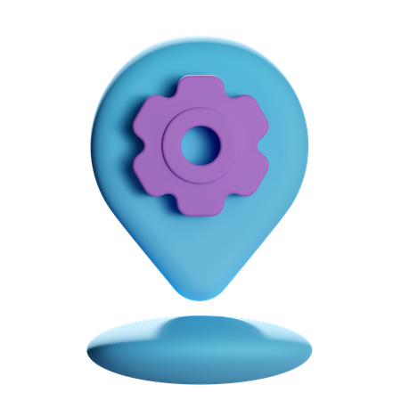 설정 위치 핀  3D Icon