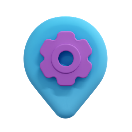 Settings Location Pin  3D Icon