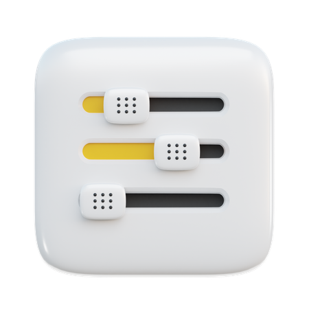 Settings Sliders  3D Icon