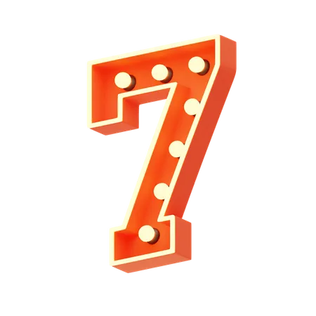 Seven  3D Icon