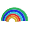 Seven Color Rainbow Toy Building Blocks