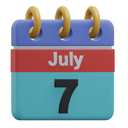 Seven July  3D Icon