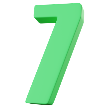 Seven Number  3D Icon