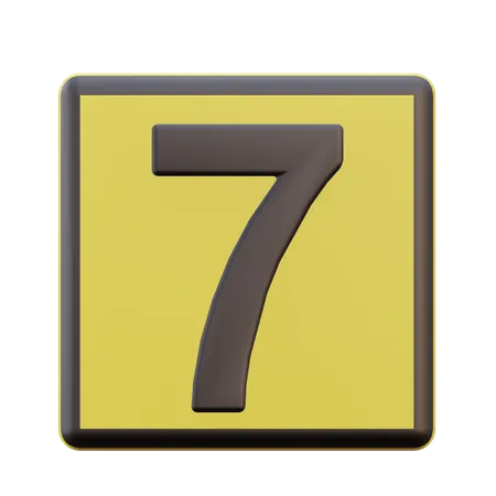 Seven Number  3D Icon