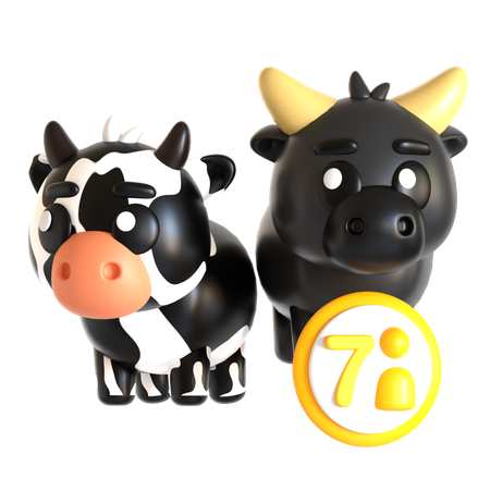 Seven Person Qurban  3D Icon