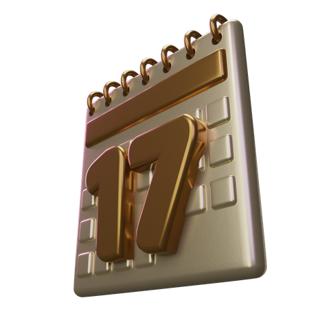 Seventeen Calendar  3D Icon