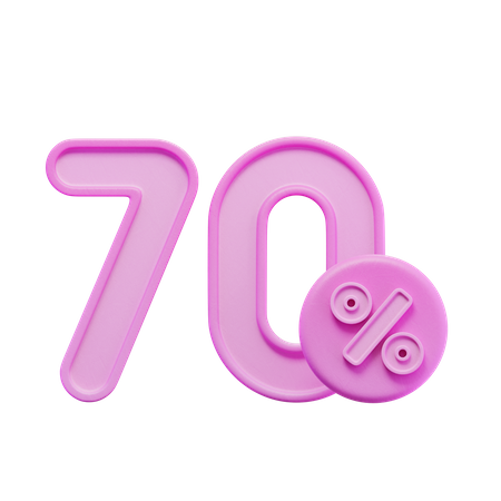 Seventy Percent  3D Icon