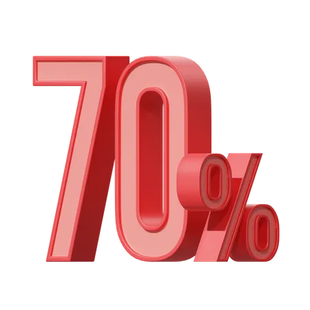 Seventy Percent  3D Icon