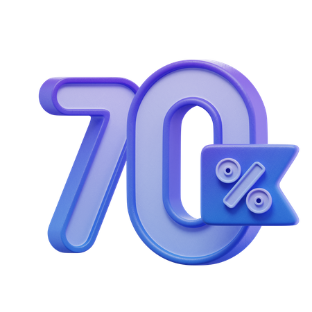 Seventy Percent  3D Icon