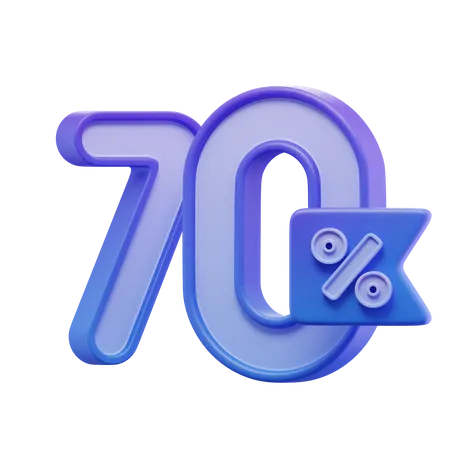 Seventy Percent  3D Icon