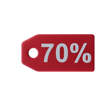 Seventy Percent  3D Icon