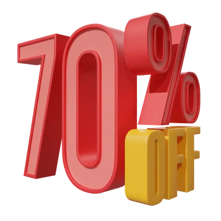 Seventy Percent Off  3D Icon