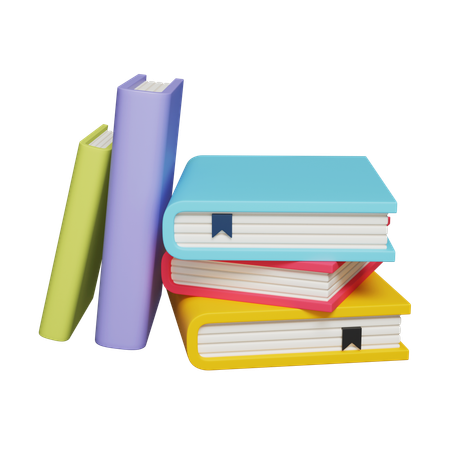 Several Stacked Books  3D Icon