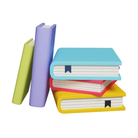 Several Stacked Books  3D Icon