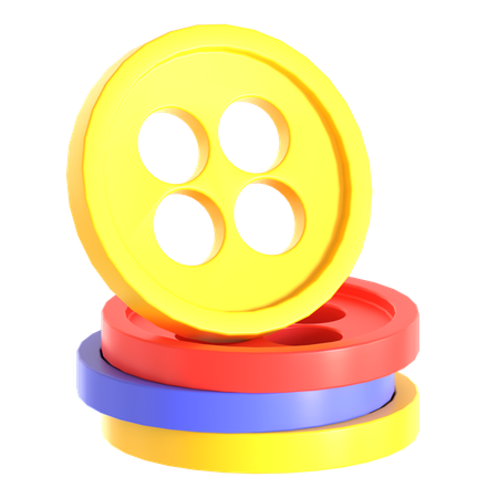Sewing Button  3D Icon