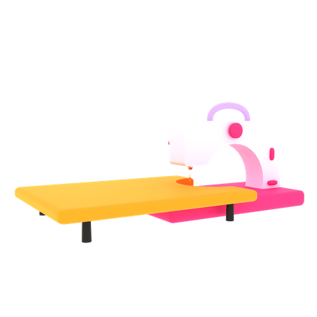 Sewing machine 3D Illustration