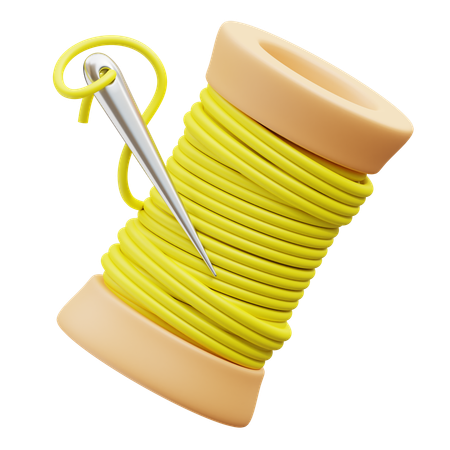 Sewing thread and needle  3D Icon