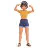 strong woman 3d logos
