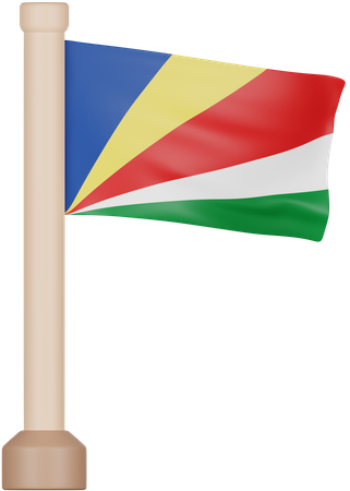 Seychellen Flagge  3D Icon