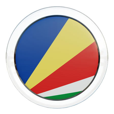 Seychelles Round Flag  3D Icon