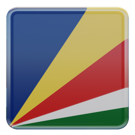 Seychelles Square Flag  3D Icon