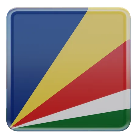 Seychelles Square Flag  3D Icon