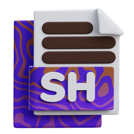 Fichier Sh  3D Icon