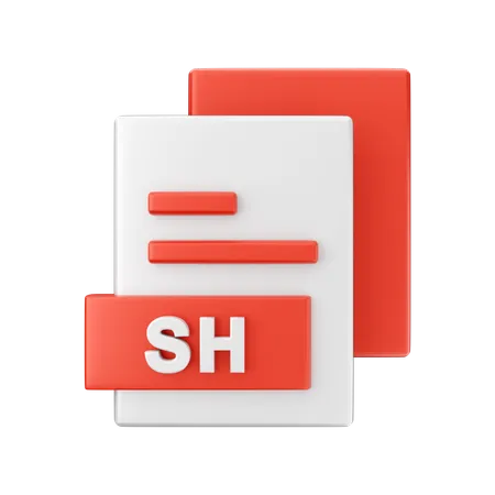 Sh File  3D Illustration