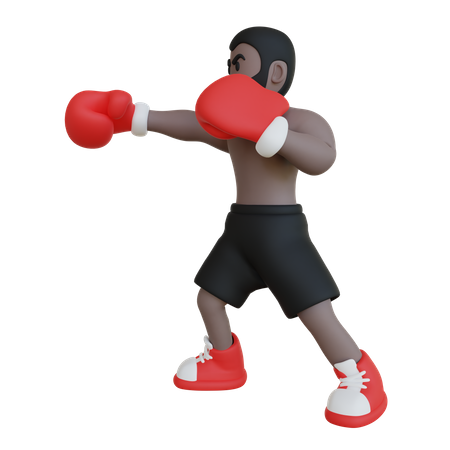 Shadow Boxing  3D Illustration