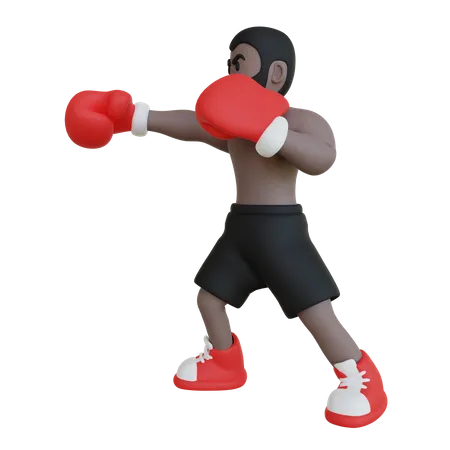 Shadow Boxing  3D Illustration