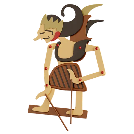 Shadow Puppet (Wayang)  3D Icon