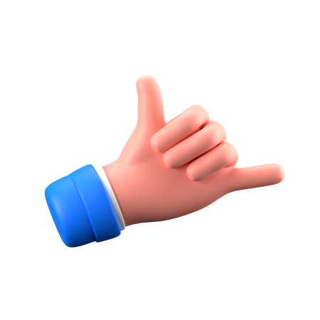 Shaka Hand Gesture  3D Icon