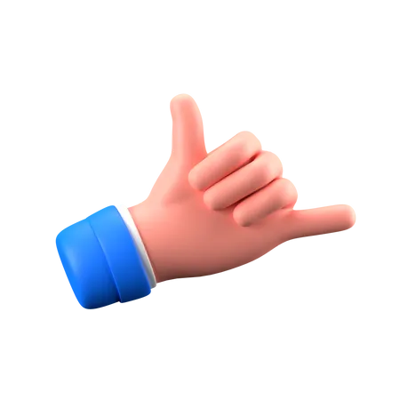 Shaka Hand Gesture  3D Icon