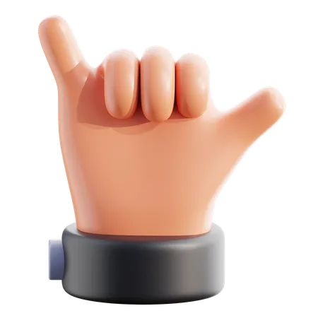 Shaka Hand Gesture  3D Icon