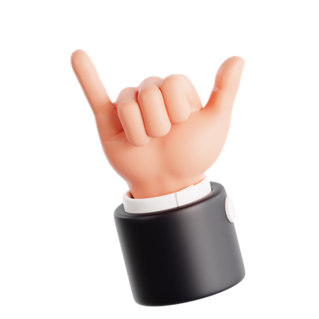 Shaka Sign Hand Gesture  3D Icon