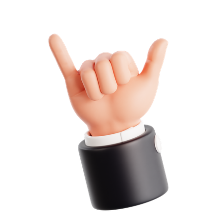 Shaka Sign Hand Gesture  3D Icon