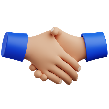 Shake hand hand gesture  3D Icon