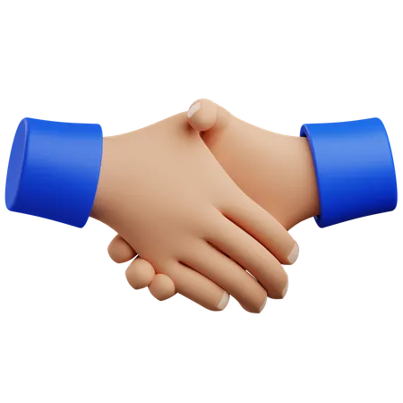 3 D Shake Hand Hand Gesture With Isolated Background 3D Icon