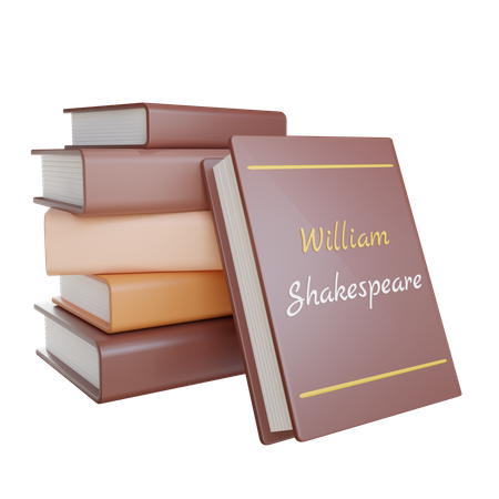 Shakespeare Book  3D Illustration